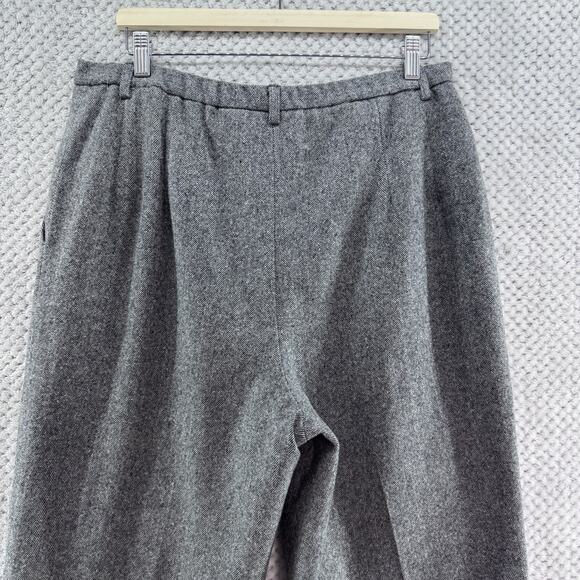 Pendleton Pants Womens 14 Gray Herringbone Tapered Trouser Fully Lined Career - Picture 8 of 16